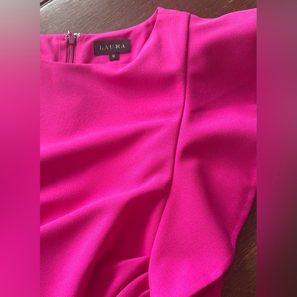 Laura Pink Ruffle Dress - Picture 10 of 10